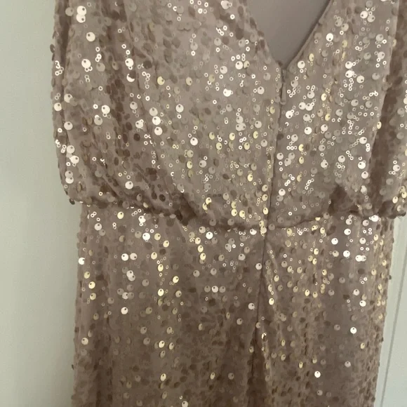 David’s bridal gold sequin formal dress. EUC Worn once.  XS. - Picture 6 of 10